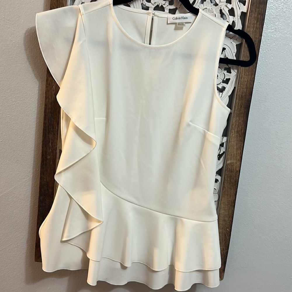 Calvin Klein Ruffled Top - Picture 2 of 4